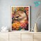 Otter Diamond Painting Kit for Adults – 5D Full Drill Round Flower Diamond Art – DIY Gem Craft Canvas for Home Wall Decor 12x16 Inch